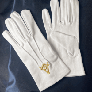 Guanti bianchi con ricamo
